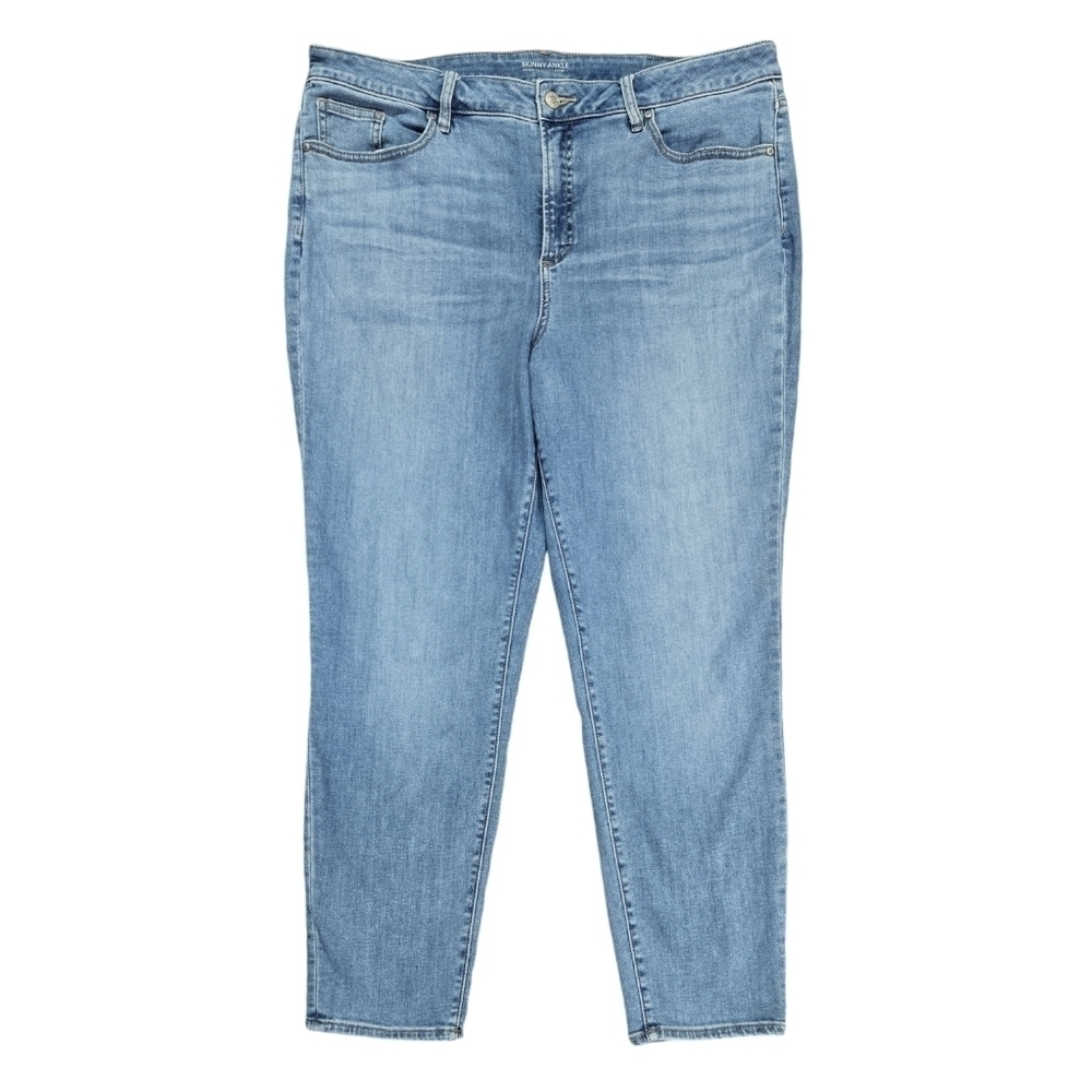 Chico's Skinny Ankle Jeans Crystal Springs Indigo Light Wash Classic Stretch
